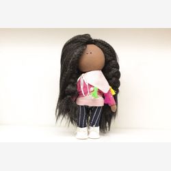 Poupée Madlen, Poupée faite à la main, Poupées en tissu, Poupées textiles