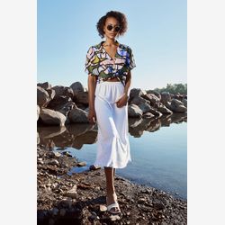 Lily-Jane - Chemisier manches courtes imprimé montagne