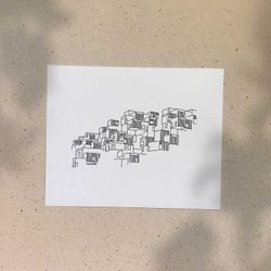 Habitat 67 / 5x7 ou 8x10po / Illustration imprimée sur carton recyclé / Icônes de MTL par Darvee / Art N+B Unisexe Minimaliste