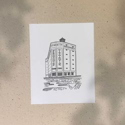 SkatePark Van Horne / 5x7 ou 8x10po / Illustration imprimée sur carton recyclé / Icônes de MTL par Darvee / Art N+B Unisexe Minimaliste