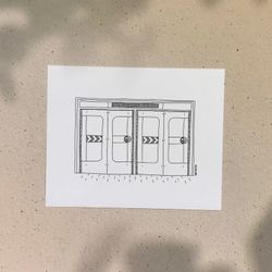 Métro de Montréal / 5x7 ou 8x10po / Illustration imprimée sur carton recyclé / Icônes de MTL par Darvee / Art N+B Unisexe Minimaliste