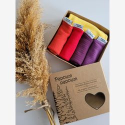 Ensemble de 5 débarbouillettes tout-bio