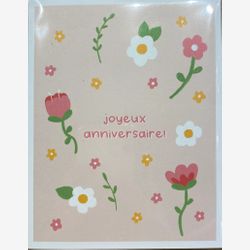 Carte de souhaits - Anniversaire floral