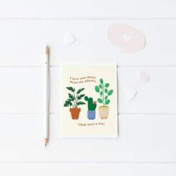 Carte de souhaits - Amour plantes