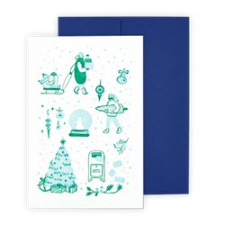 Carte de souhaits - En route pour les fêtes