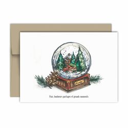 Carte de souhaits - Boule de neige - Sans texte