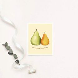 Carte de souhaits - Paire Poire-faite