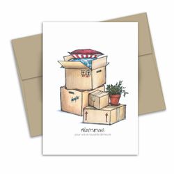 Carte de souhaits - Déménagement - Nouvelle demeure