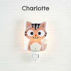 Charlotte la chatte - Veilleuse en verre