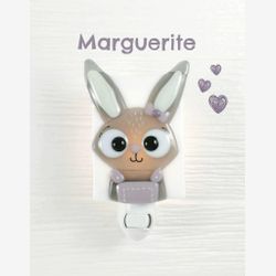 Marguerite la lapine - Veilleuse en verre