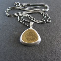 Collier pendentif en résine d’argent sterling et d’or / pendentif moderne / collier de déclaration / collier minimaliste / bijoux artisanaux uniques