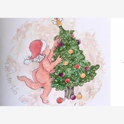 Carte de souhaits - La nue nue de Noël