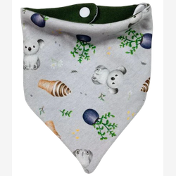 Bavoir-bandana réversible à motifs divers