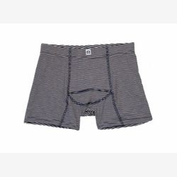 Boxer homme BAMBOU rayé étroit noir et blanc (0201)