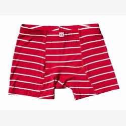 Boxer homme BAMBOU rayé large rouge et blanc