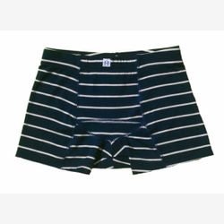 Boxer homme BAMBOU rayé large marine et blanc