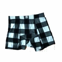 Boxer homme BAMBOU carreaux noir et blanc (0201ca)