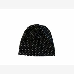 Chapeau Yo (plus long) noir pois blancs
