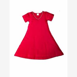 Robe courte Femme en BAMBOU rouge