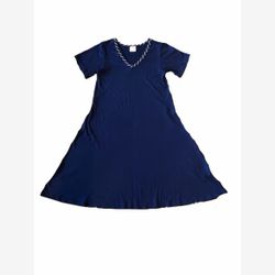 Robe courte Femme en BAMBOU  marine
