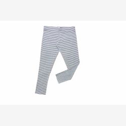 LEGGINGS FEMME EN BAMBOU LONG rayé gris et ivoire (5003)