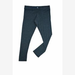 LEGGINGS FEMME EN BAMBOU LONG rayé gris et noir (5002)