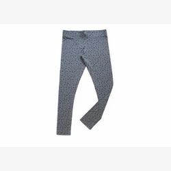 LEGGINGS FEMME EN BAMBOU LONG gris et oiseaux noirs  (4902oiL)