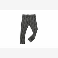 LEGGINGS FEMME EN BAMBOU LONG gris chiné deux tons motifs triangles