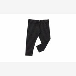 LEGGINGS FEMME EN BAMBOU 3/4 rayé gris et noir (5002)
