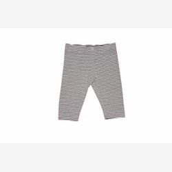 LEGGINGS FEMME EN BAMBOU COURT rayé gris chiné et ivoire (5003)