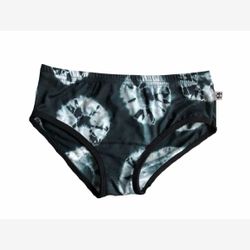 Culotte Femme en BAMBOU Taille Haute Tie Dye noir ronds