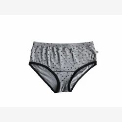 Culotte Femme en BAMBOU Taille Haute gris oiseaux noirs