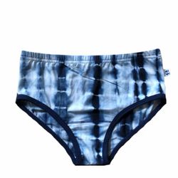 Culotte Femme en BAMBOU Taille Haute Tie Dye marine lignes