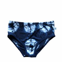 Culotte Femme en BAMBOU Taille Haute Tie Dye marine ronds