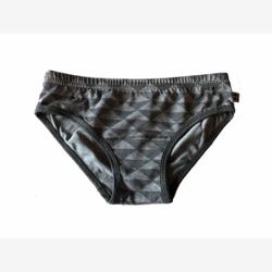 Culotte Femme en BAMBOU Taille Basse gris et triangle noir