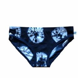 Culotte Femme en BAMBOU Taille Basse Tie Dye marine avec ronds