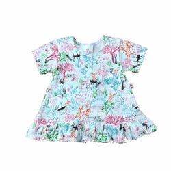 Robe en coton organique arbres rose