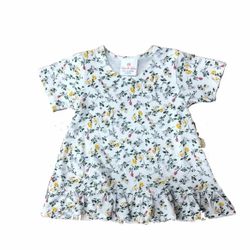 Robe en coton organique fleurs jaunes