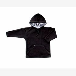 Chandail kangourou en COTON OUATÉ noir