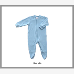 Pyjama 1 pièce bambou bleu pâle (52)