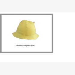 Chapeau soleil coton gaufré jaune (CG10)
