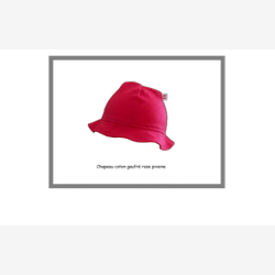 Chapeau soleil coton gaufré pivoine (CG13)