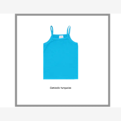 Camisoles bretelles spaghetti turquoise (74)
