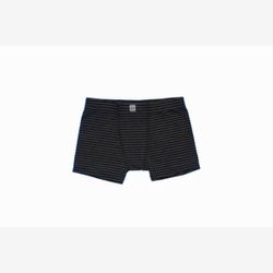 Boxer garçon rayé noir et gris chiné foncé (0250r)