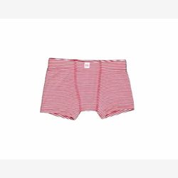 Boxer garçon rayure étroite rouge et blanche (0501re)