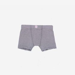 Boxer garçon rayure étroite grise et blanche (0701re)