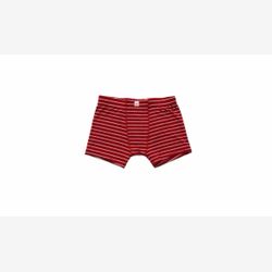 Boxer garçon rayure moyenne rouge et blanche (0501rm)