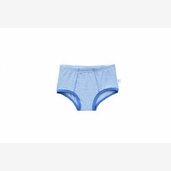 Culotte garçon rayure étroite gros bleu et blanche (0161re)