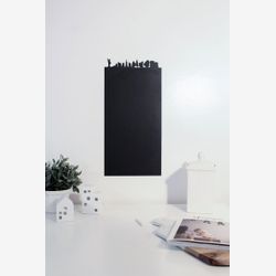 Ardoise New York adhésive - Panorama NY statue de la liberté guggenheim empire state Times square skyline repositionnable tableau noir