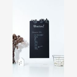 Autocollant Boston mural en ardoise panorama skyline repositionnable massachusetts state house tea party museum vinyle adhésif